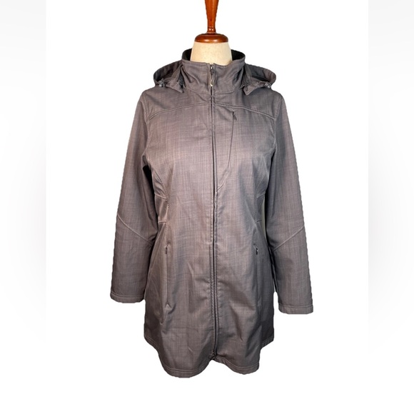 LL Bean Parka Jacket Coat Removable Hood Long Womens Size Medium 280847 In Grey - Picture 1 of 6